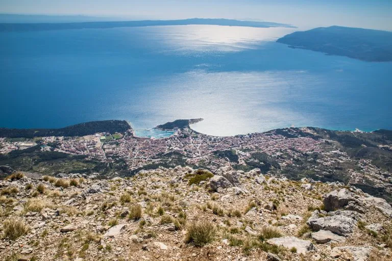 Makarska Riviera vanaf de Biokovoberg-Kroatië