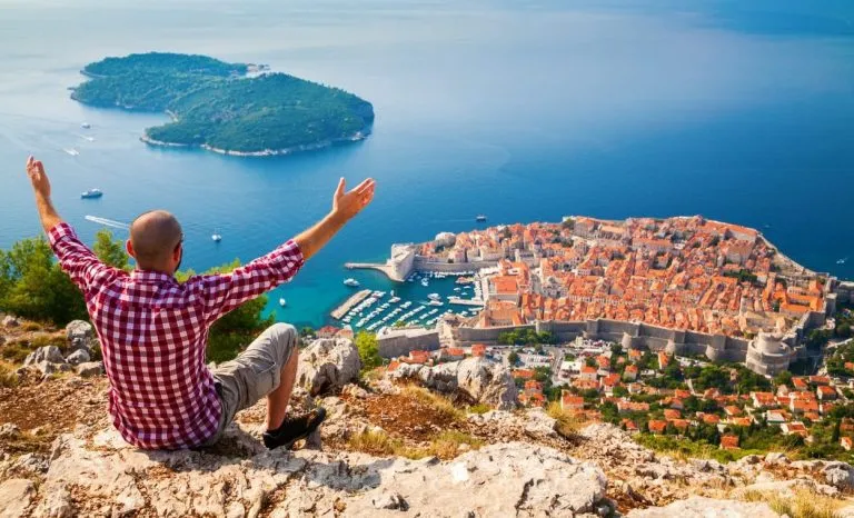 Dubrovnik uitzicht vanaf berg srd